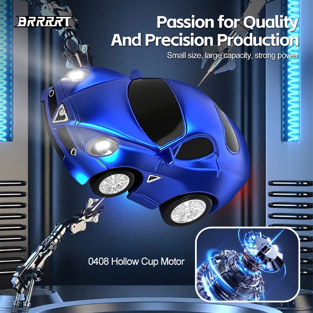 Mini 1/72 Racing RC Car with Gyro Control & LED Lights motor