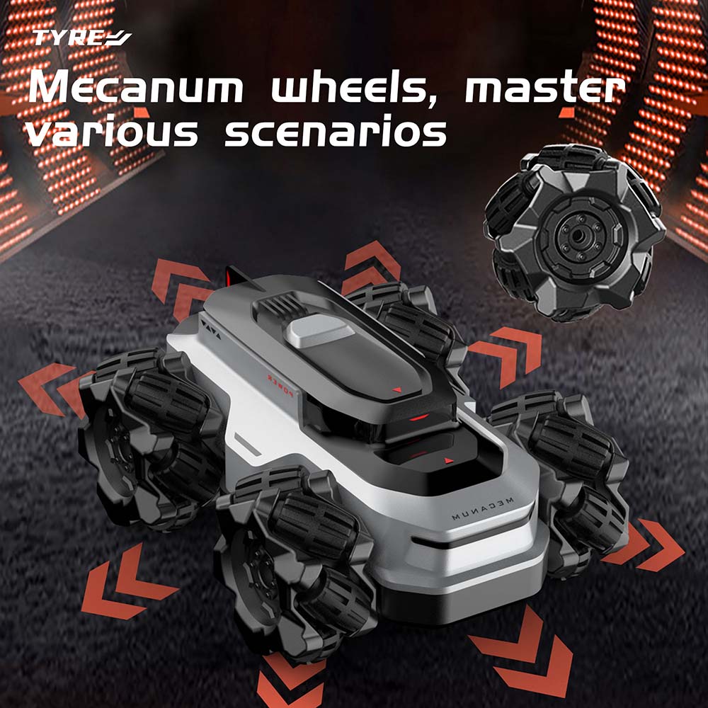 Mini Amphibious RC Car with Mecanum Wheels and All Terrain Driving - BRRRRT