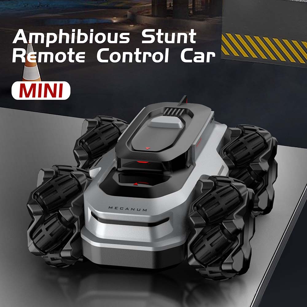 Mini Amphibious RC Car with Stunt Design and All Terrain Wheels - BRRRRT