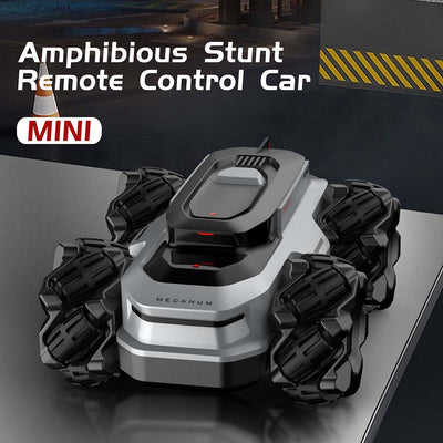 Mini Amphibious RC Car with Stunt Design and All Terrain Wheels - BRRRRT