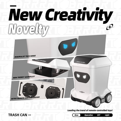 BRRRRT Mini RC Trash Can with Lights and Sounds