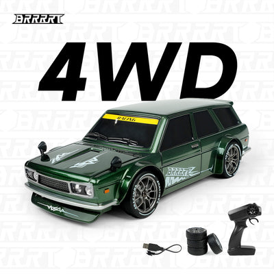 BRRRRT 1/24 Scale 4WD RC Drift Car Green
