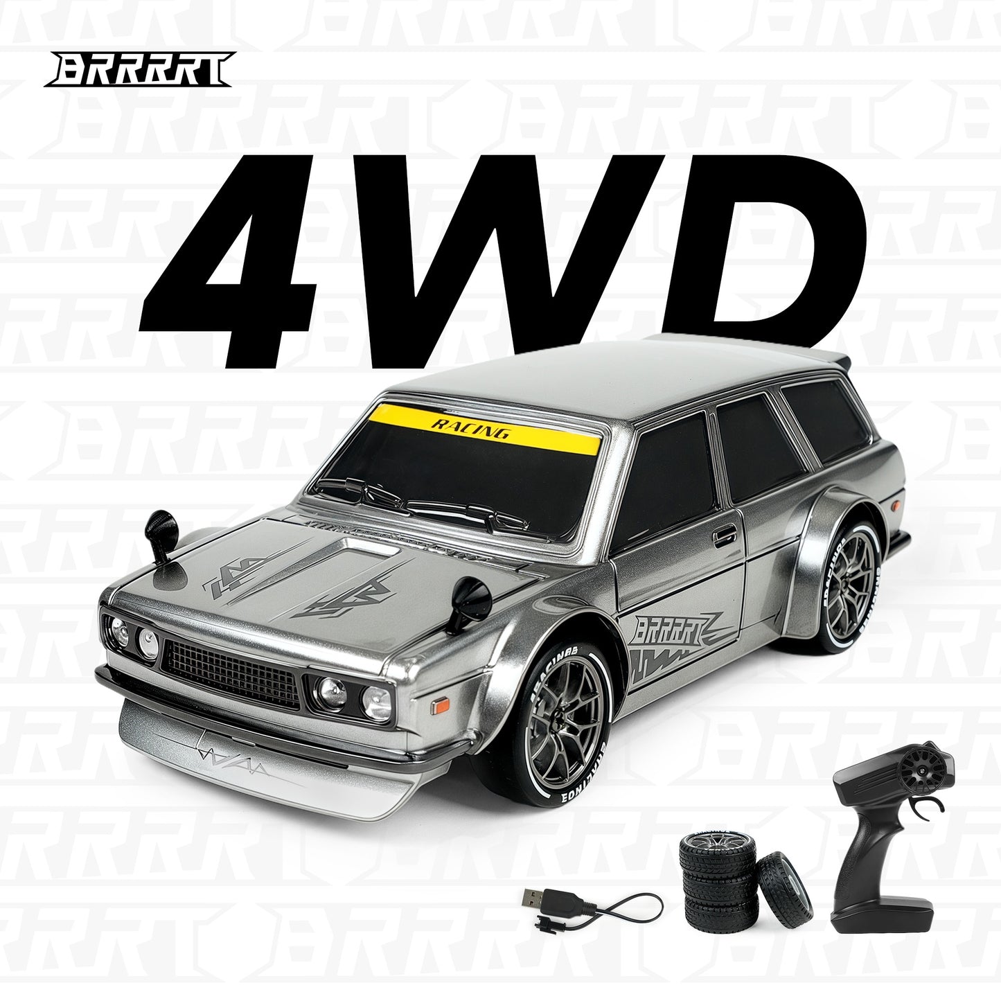 BRRRRT 1/24 Scale 4WD RC Drift Car