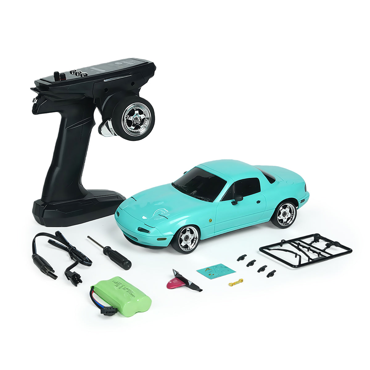 RC Car Drift RTR Blue-Green Model with Remote and Accessories – BRRRRT