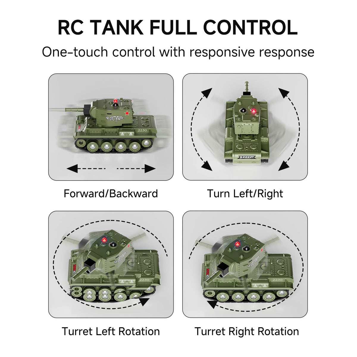 1/64 Mini RC Battle Tank