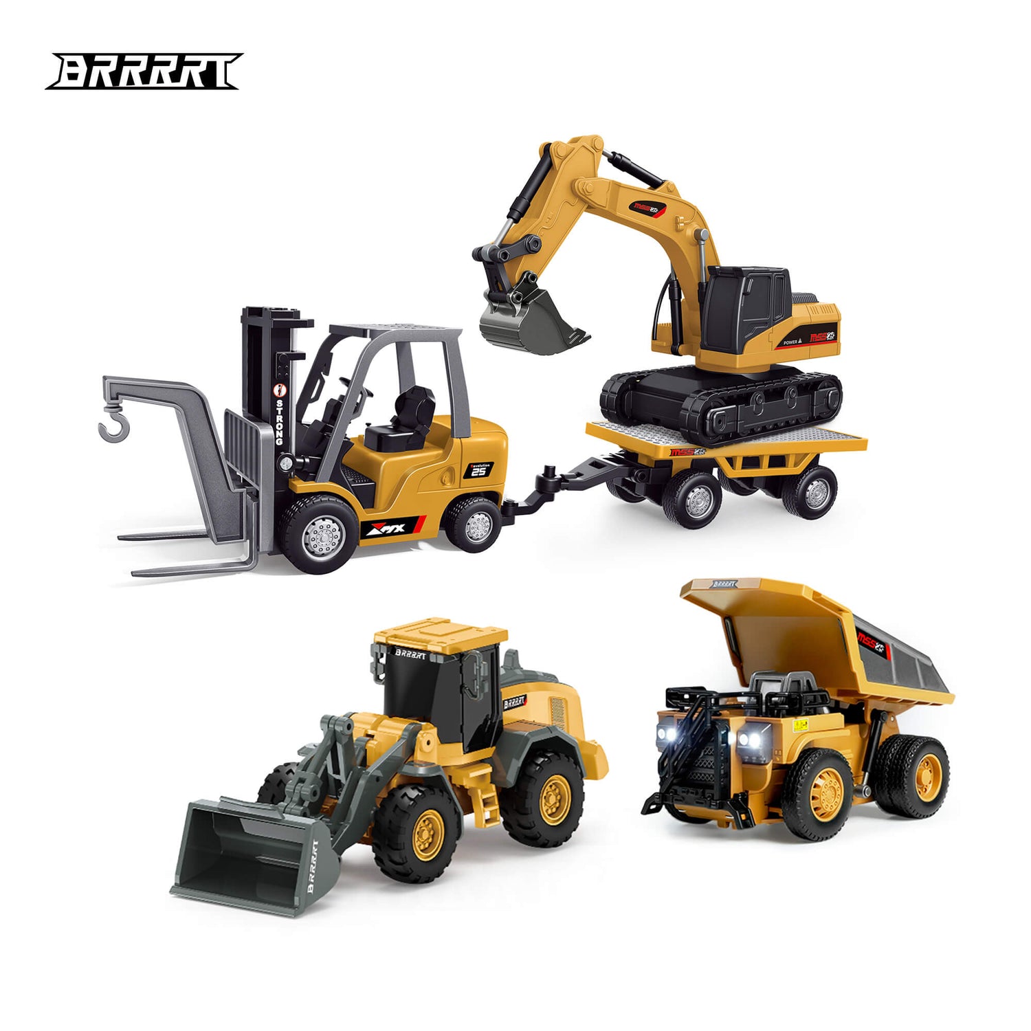 1/64 Mini RC Construction Vehicle Set 7cm- BRRRRT