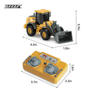 BRRRRT RC Mini-Bulldozer 8-Kanal Vollproportional mit 2,4-GHz-Präzisionsfernbedienung für störungsfreies Spielen