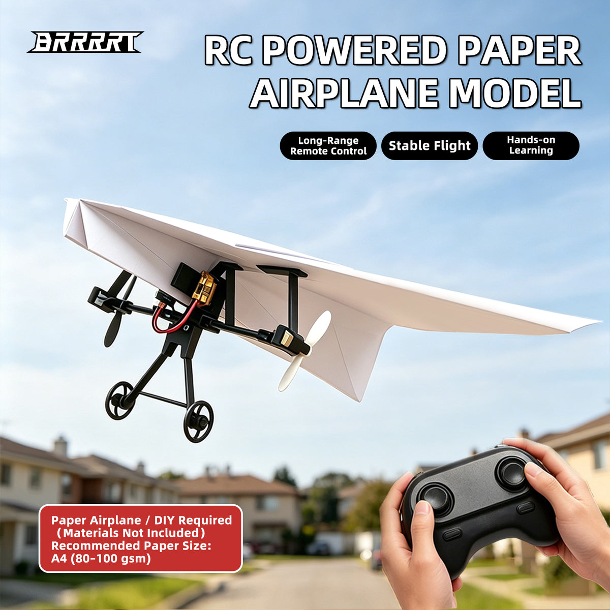 BRRRRT Remote Control Paper Airplane model