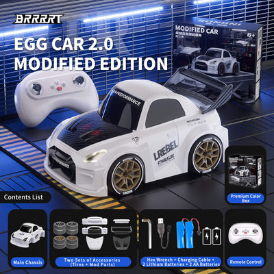 Customizable Mini RC Drift Car with Magnetic Accessories Contents List