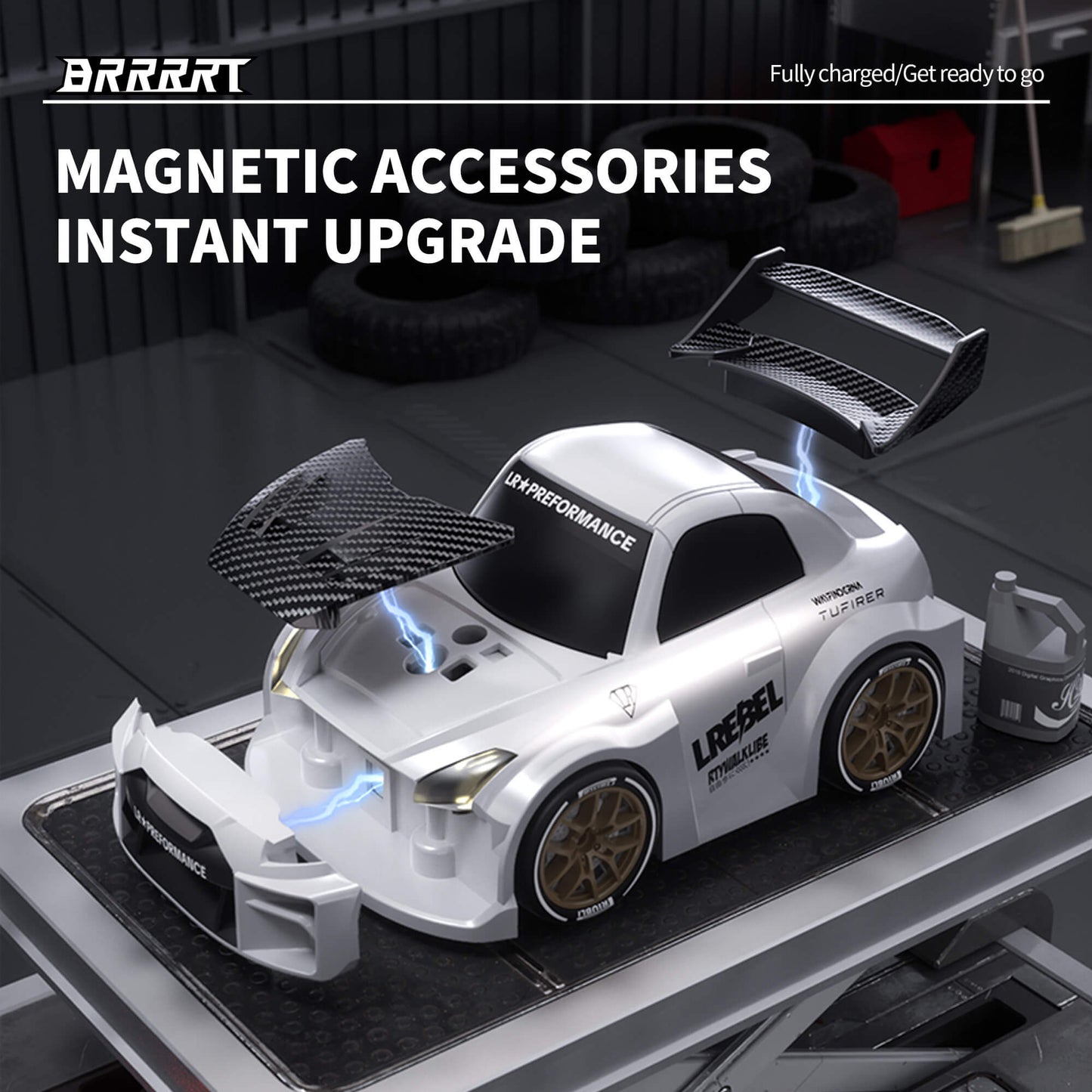 Customizable Mini RC Drift Car with Magnetic Accessories
