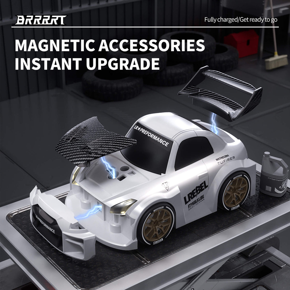 Customizable Mini RC Drift Car with Magnetic Accessories Magnetic
