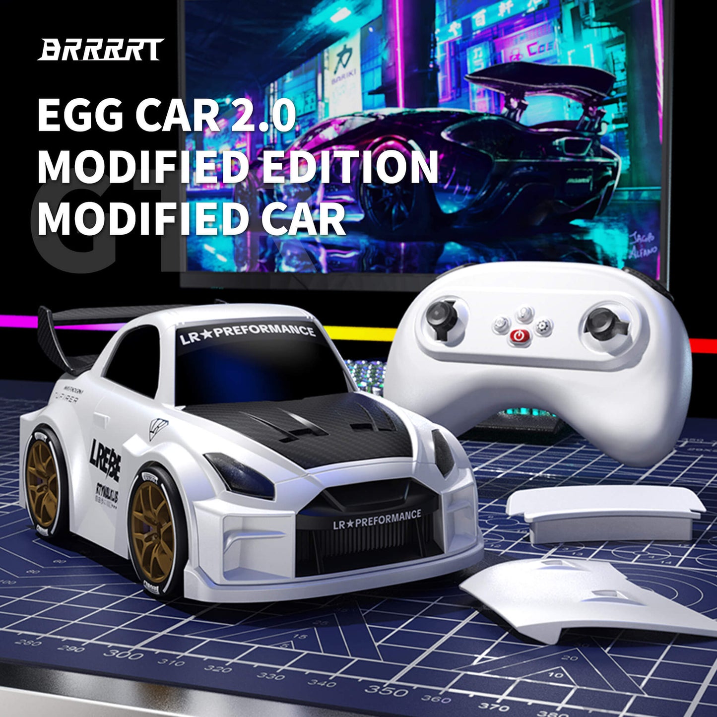 Customizable Mini RC Drift Car with Magnetic Accessories