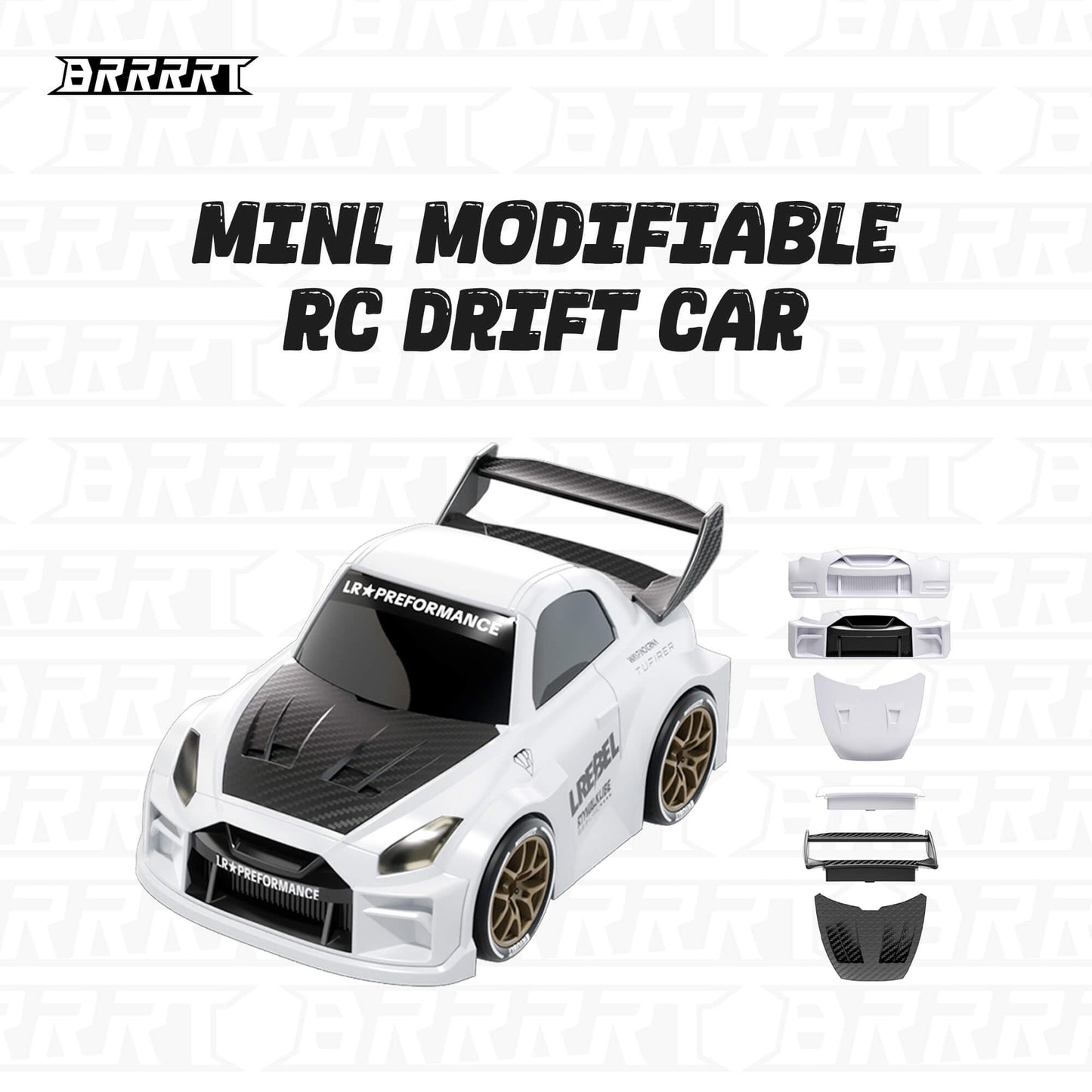 Customizable Mini RC Drift Car with Magnetic Accessories