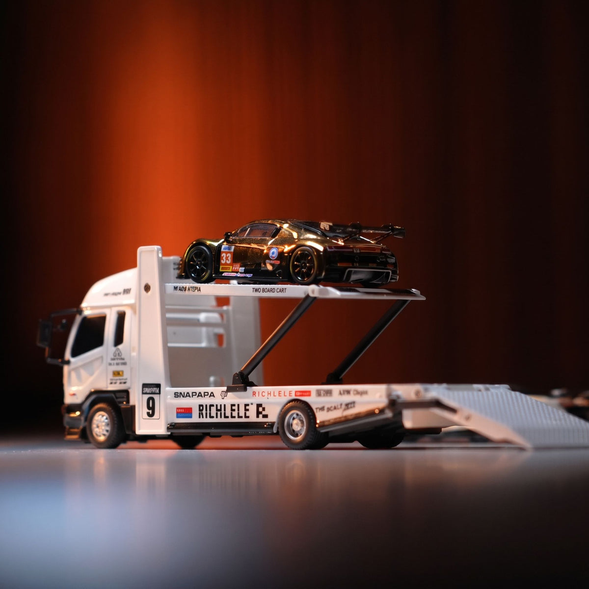 1/64 Scale Double-Deck RC Car Carrier Truck -BRRRRT