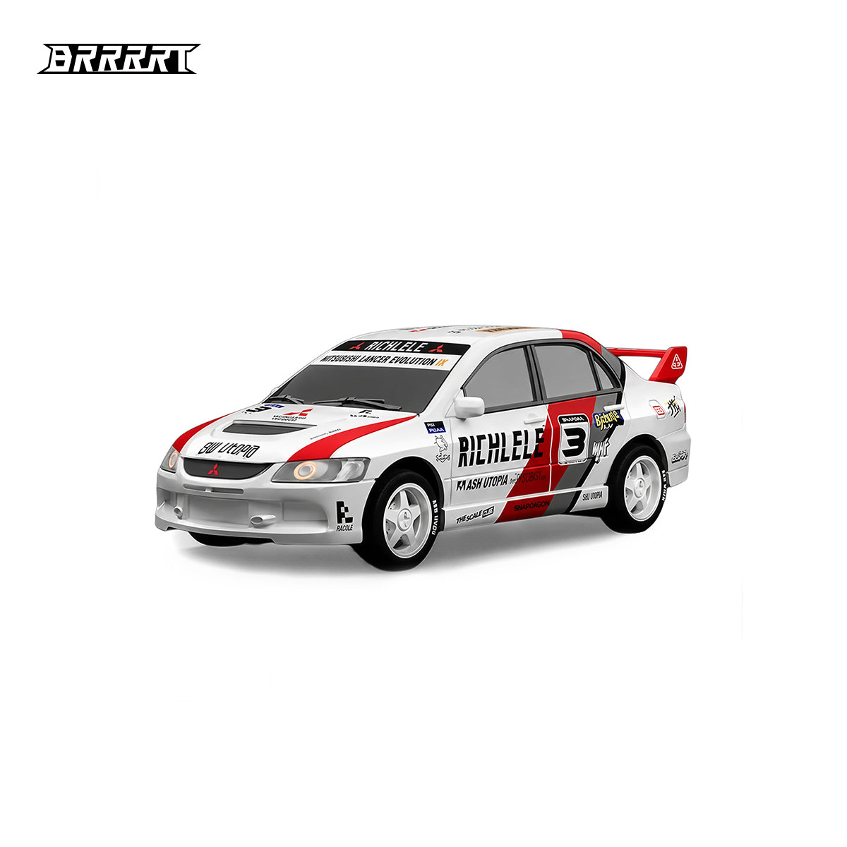 Licensed 1:64 Mitsubishi Lancer Evolution IX WRC RC Drift Car