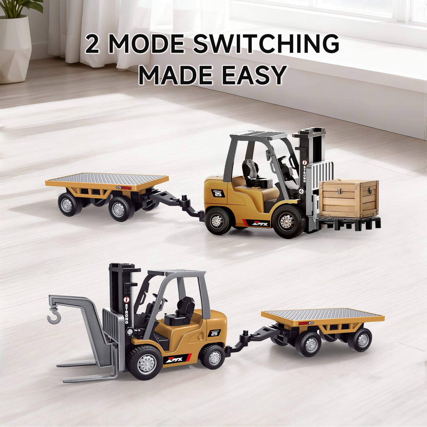 Mini Forklift for Easy Mode Switching, Designed for Desktop Loading/Unloading Game - BRRRRT