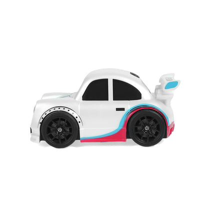 White mini RC drift car-BRRRRT