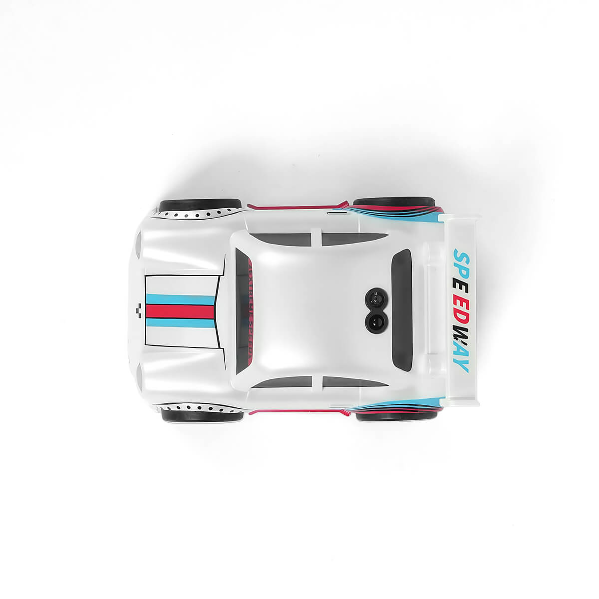 White mini RC drift car-BRRRRT