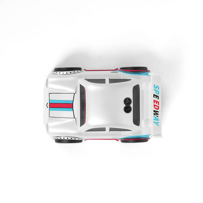 White mini RC drift car-BRRRRT
