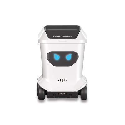 Mini RC toy trash can with full proportional control front view on white background for desk play – BRRRRT