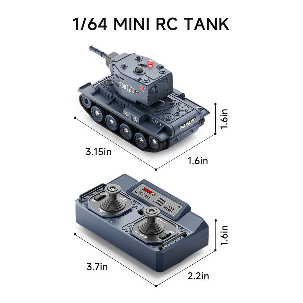 1/64 Mini RC Battle Tank