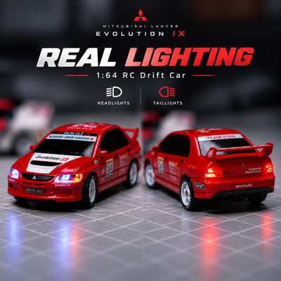 Licensed 1:64 Mitsubishi Lancer Evolution IX WRC RC Drift Car