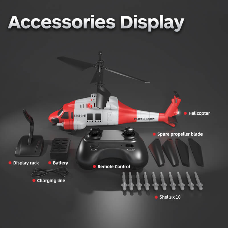 Multi-Function Remote-Controlled Helicopter Accessories Display