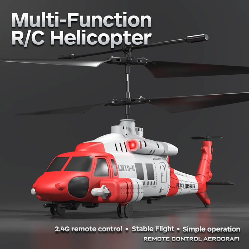 Multi-Function Remote-Controlled Helicopter red details