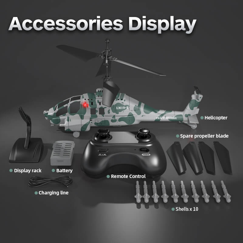 Multi-Function Remote-Controlled Helicopter Accessories Display
