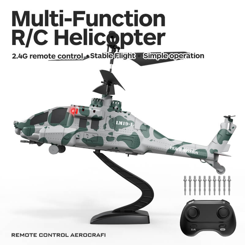 Multi-Function Remote-Controlled Helicopter with Gyroscope and LED