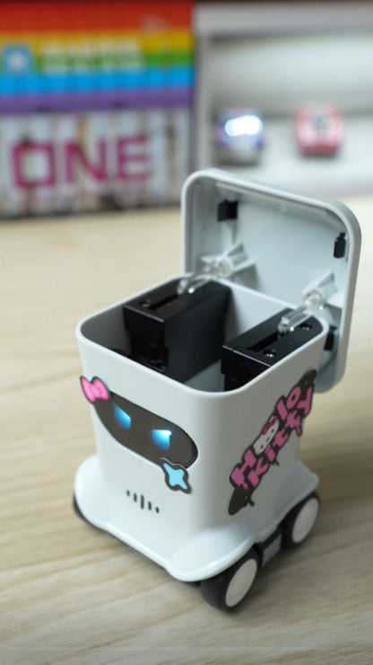 BRRRRT Mini RC Trash Can with Lights and Sounds