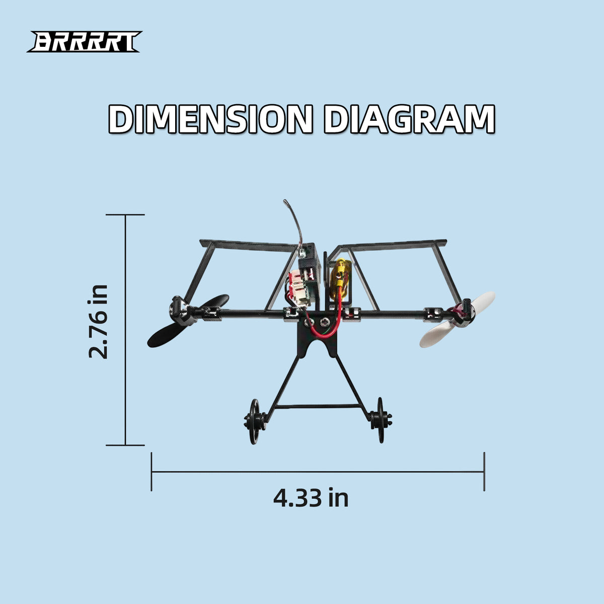 BRRRRT Remote Control Paper Airplane diagram
