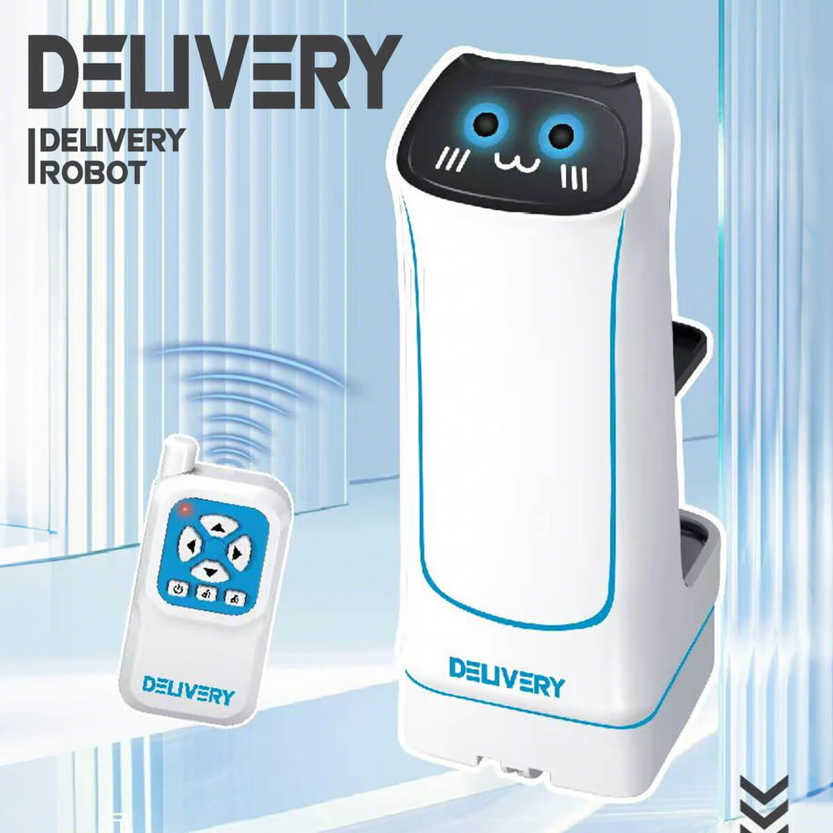 Remote-Controlled Delivery Robot with LED Lights and Navigation