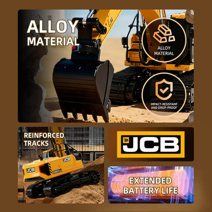 Remote-Controlled Excavator Toy - Alloy Material and Reinforced Tracks - BRRRRT
