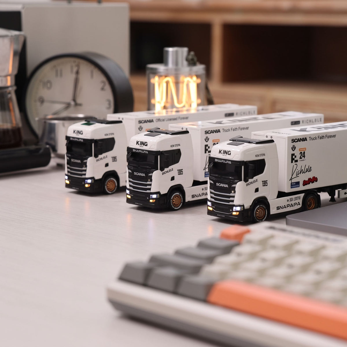 Scania 730S Licensed 1/64 RC Drift Container Trucks