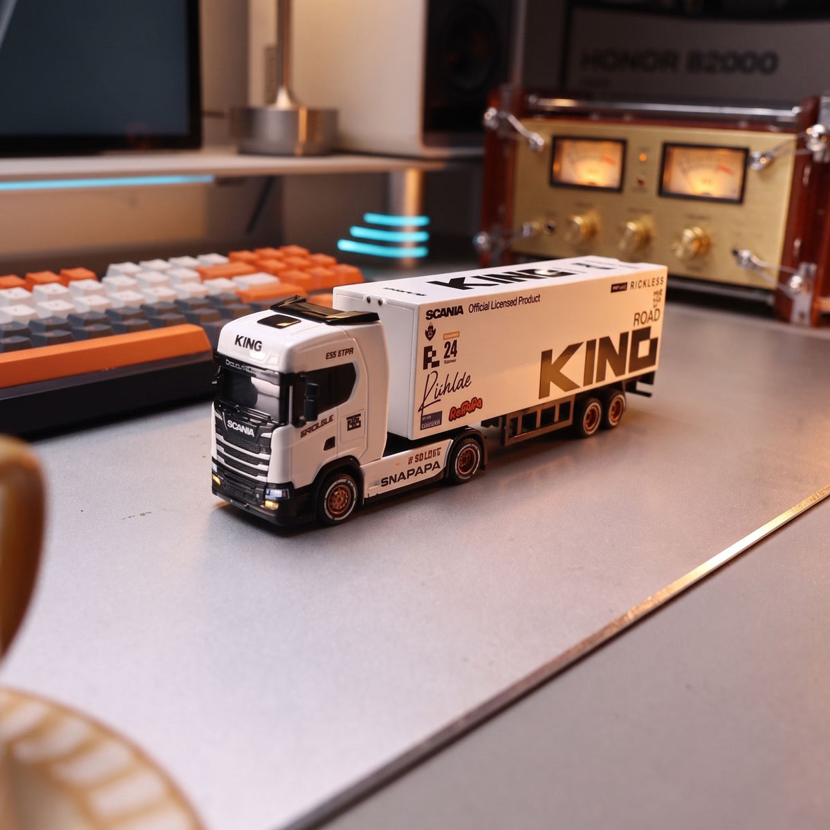 Scania 730S Licensed 1/64 RC Drift Container Truck